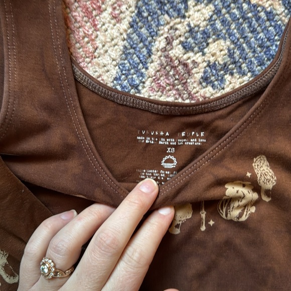 Purusha people Beaver Shrooms leggings set XS - mushrooms! - Picture 3 of 5